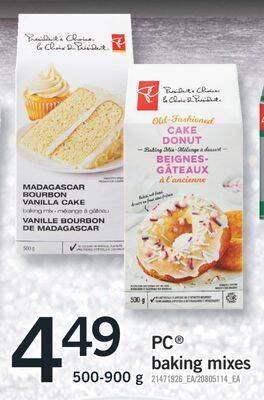Fortinos Pc baking mixes 500-900 g offer