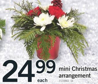 Fortinos Christmas mini arrangement offer