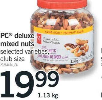 Fortinos Pc deluxe deluxe mixed nuts 1.13 kg offer