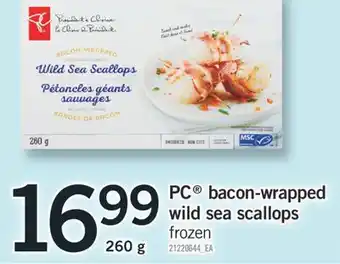 Fortinos Pc bacon-wrapped wild sea scallops offer