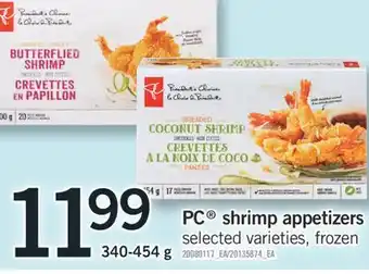 Fortinos Pc shrimp appetizers offer