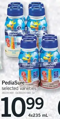 Fortinos Pediasure 4x235 ml offer
