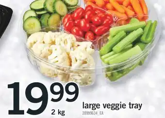 Fortinos Large veggie tray 2 kg offer