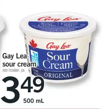 Fortinos Gay lea sour cream offer