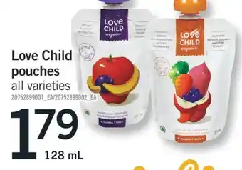 Fortinos Love child pouches offer
