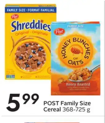 Sobeys Family size cereal offer
