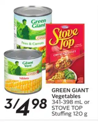 Sobeys Green giant vegetables offer