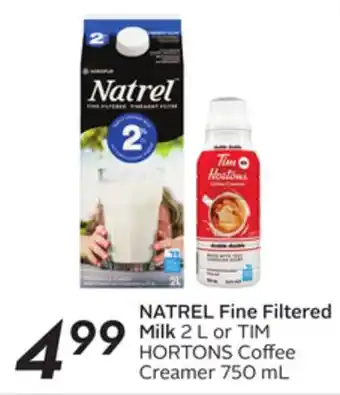 Sobeys Natrel fine filtered milk offer