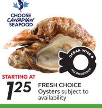 Sobeys Oysters offer