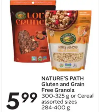 Sobeys Gluten and grain free granola offer