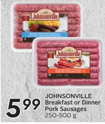 Sobeys Breakfast or dinner pork sausages offer