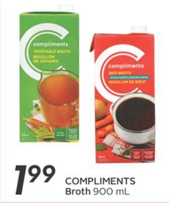 Sobeys Compliments broth offer
