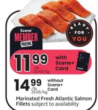 Sobeys Marinated fresh atlantic salmon fillets offer