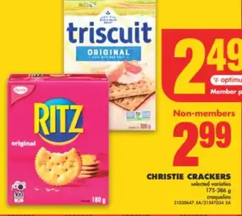 No Frills Christie crackers, 175-386 g offer