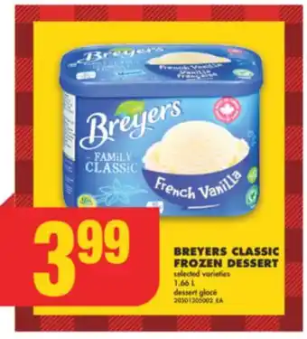 No Frills Breyers classic frozen dessert, 1.66 l offer