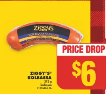 No Frills Ziggy's kolbassa, 375 g offer