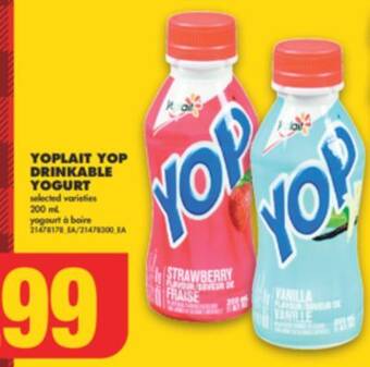 No Frills Yoplait yop drinkable yogurt, 200 ml offer