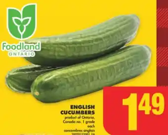 No Frills English cucumbers offer