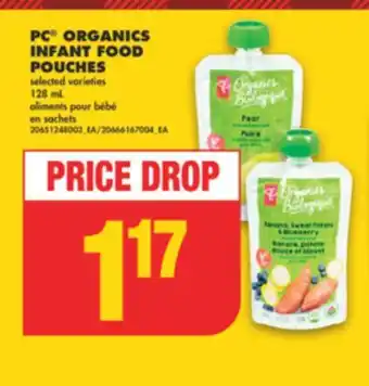 No Frills Pc organics infant food pouches, 128 ml offer