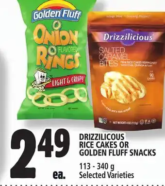 Metro Drizzilicous rice cakes or golden fluff snacks offer