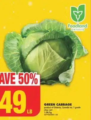 No Frills Green cabbage offer