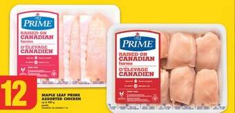 No Frills Maple leaf prime assorted chicken, up to 880 g offer