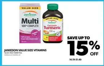 Real Canadian Superstore Jamieson value size vitamins offer