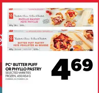Real Canadian Superstore Pc butter puff or phyllo pastry, 450/454 g offer