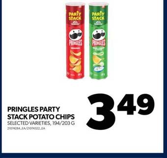 Real Canadian Superstore Pringles party stack potato chips, 194/203 g offer