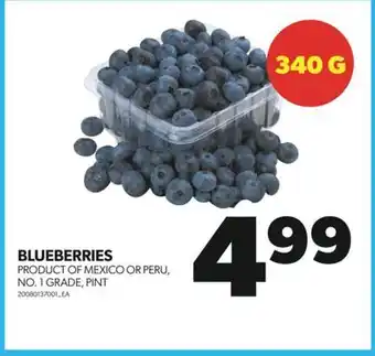 Real Canadian Superstore Blueberries, pint 340 g offer