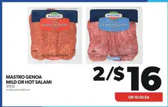 Real Canadian Superstore Mastro genoa mild or hot salami, 375 g offer