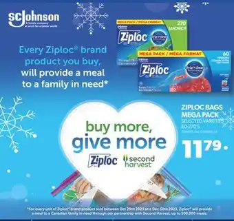 Real Canadian Superstore Ziploc bags mega pack, 60-270's offer