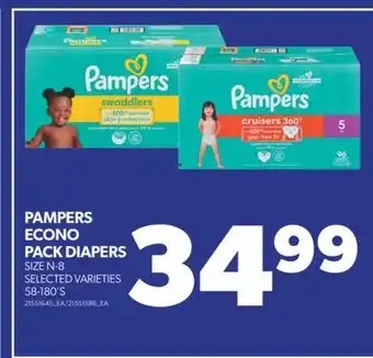 Real Canadian Superstore Pampers econo pack diapers, 58-180's offer