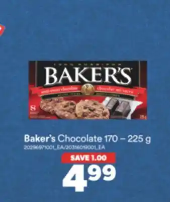 Real Canadian Superstore Baker's chocolate, 170 – 225 g offer