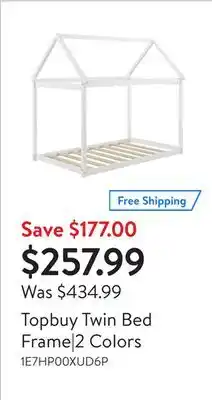 Walmart Topbuy twin bed frame|2 colors offer