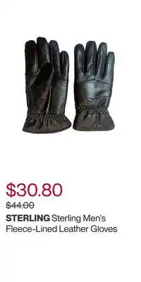 Hudson's Bay Sterling men's fleece-lined leather gloves offer