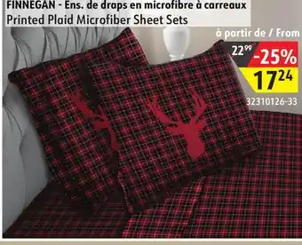 Sushi Shop Printed plaid microfiber sheet sets offer