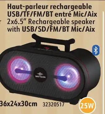 Sushi Shop 2x6.5 rechargeable speaker with usb/sd/fm/bt mic/aix offer