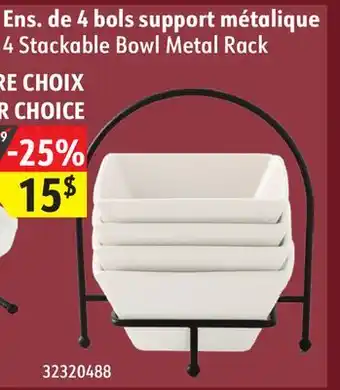 Sushi Shop 4 stackable bowl metal rack offer
