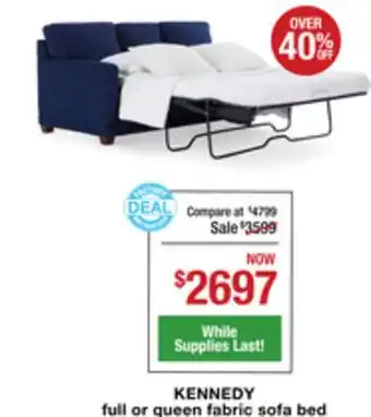 La Z Boy Kennedy full or queen fabric sofa bed offer