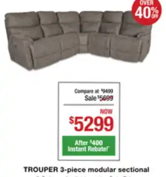 La Z Boy Trouper 3-piece modular sectional offer