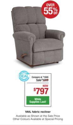 La Z Boy Vail fabric recliner offer