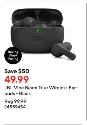 Staples Jbl vibe beam true wireless earbuds - black offer