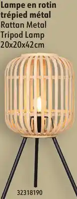 Sushi Shop Rattan metal tripod lamp offer