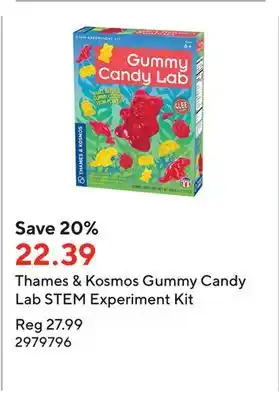 Staples Thames & kosmos gummy candy lab stem experiment kit offer