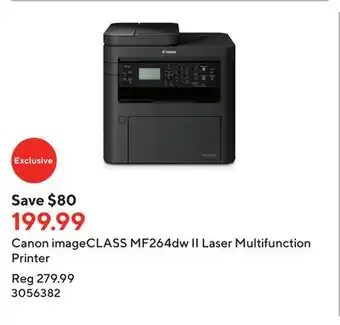 Staples Canon imageclass mf264dw ii laser multifunction printer offer