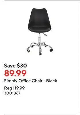 Staples Simply office chair - black offer