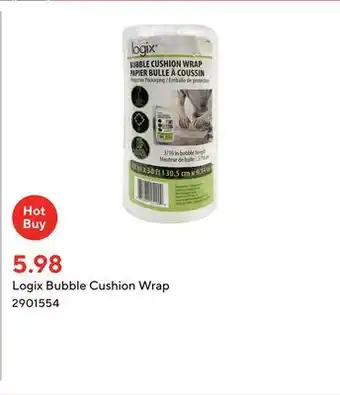 Staples Logix bubble cushion wrap offer
