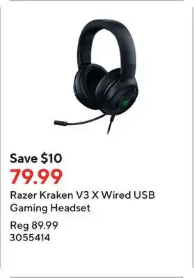 Staples Razer kraken v3 x wired usb gaming headset offer