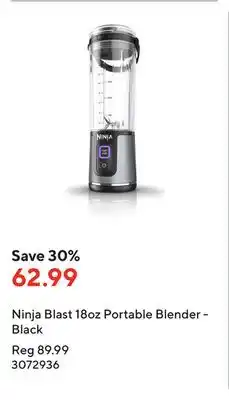 Staples Ninja blast 18oz portable blender - black offer